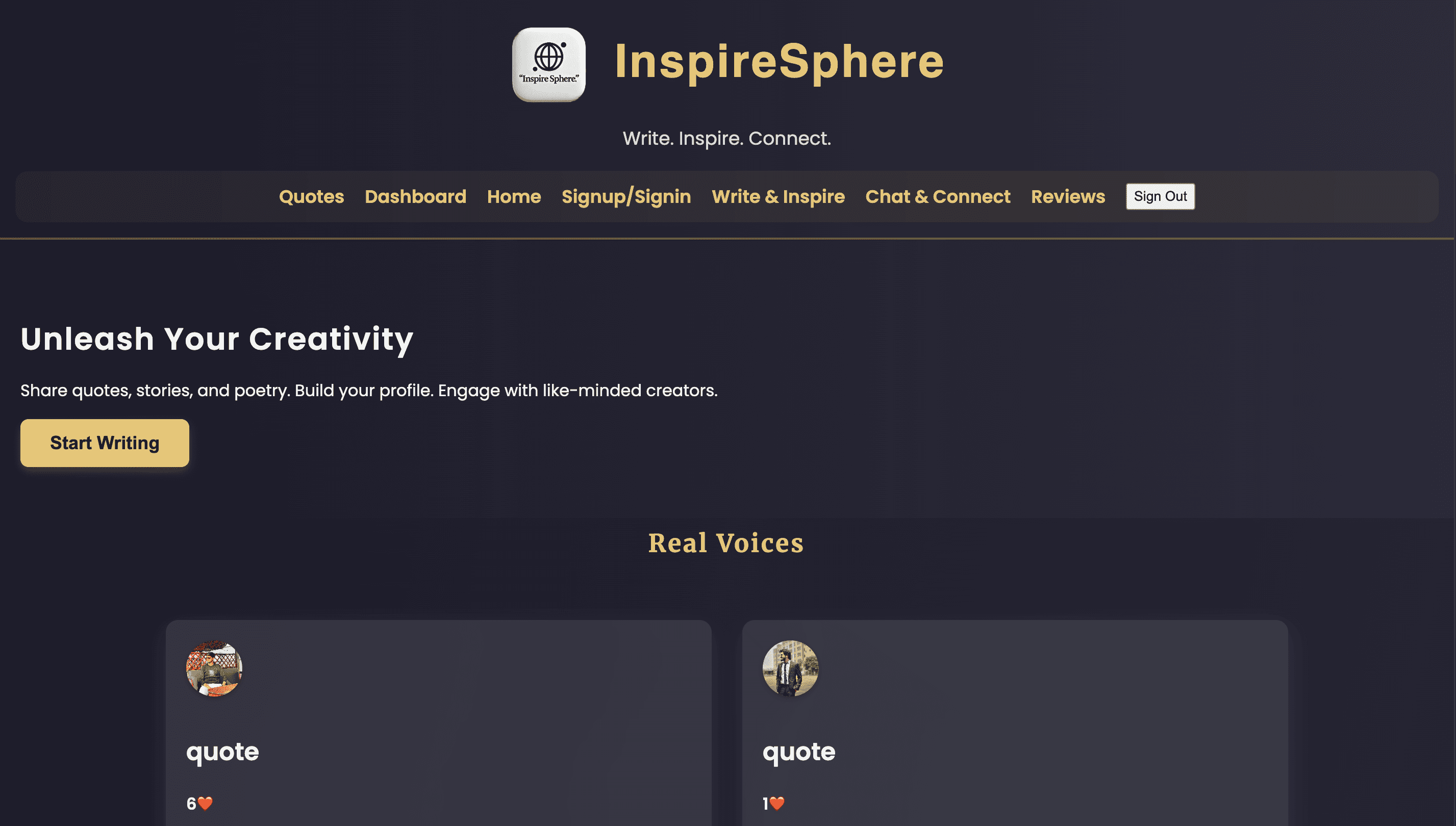 Inspire Sphere Project Preview